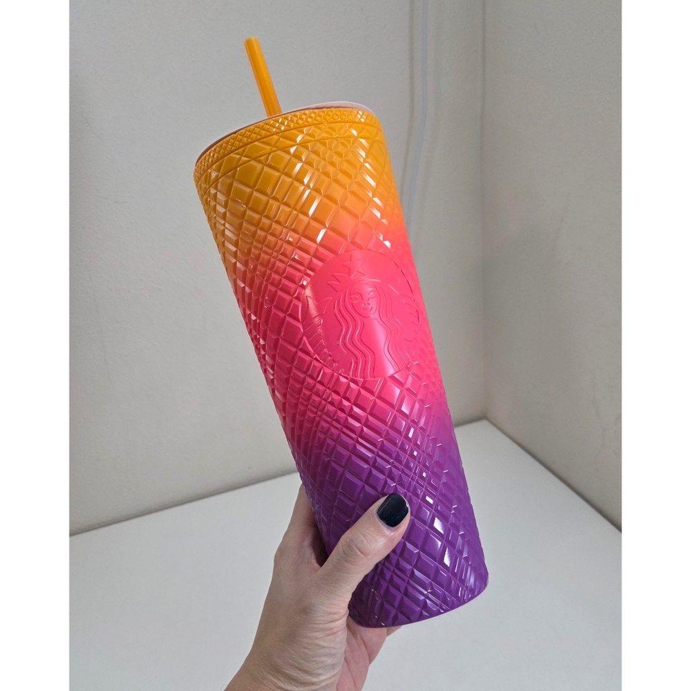 Starbucks 2024 Halloween Dia De Los Muertos Ombre 24oz Tumbler NO Straw Topper